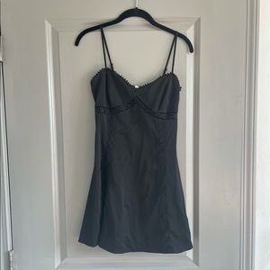 Pacsun black satin lace mini dress